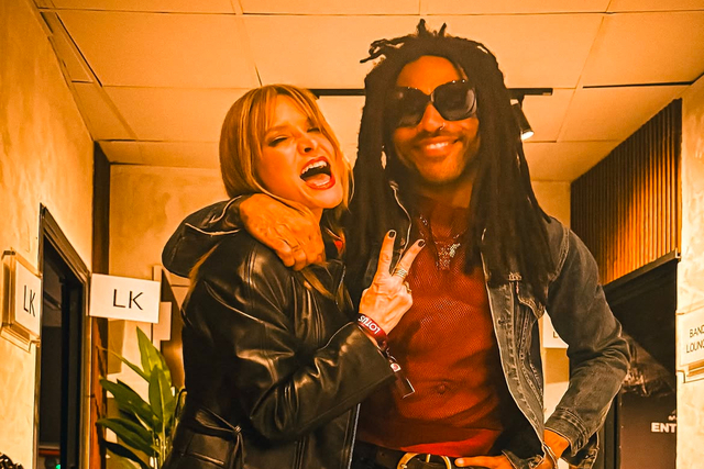 Nicole y Lenny Kravitz se encontraron en el Movistar Arena: La cantante abrió el concierto del rockstar