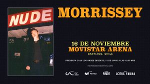 Morrissey regresa a Chile el próximo 16 de noviembre al Movistar Arena