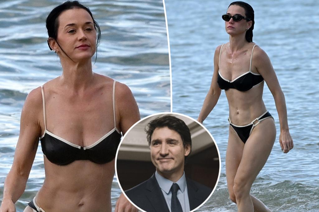 Katy Perry y Justin Trudeau sorprendieron besándose en un yate frente a California