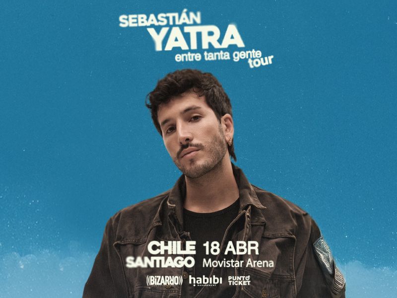 Sebastián Yatra confirma su regreso a Chile con un show íntimo en el Movistar Arena